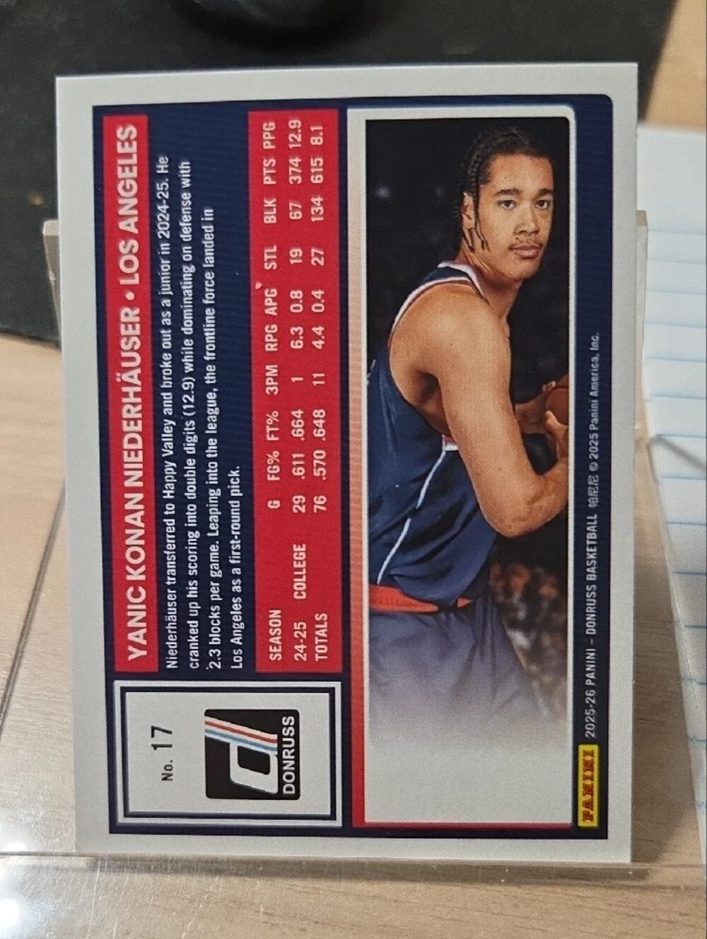 Donruss Rated Rookie Trading Card - Green Border - Vanic Konan Niederhäuser